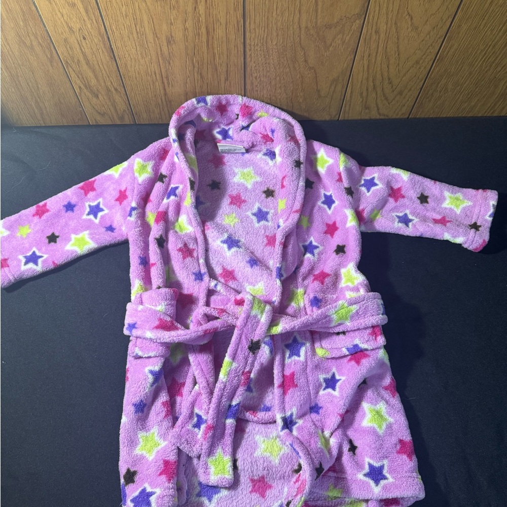 Pink Star Patterned Robe 3T - Picture 2 of 4